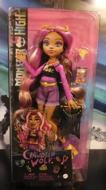 Mattel Monster High Clawdeen Wolf G3 2022 Doll New In Box Ready to