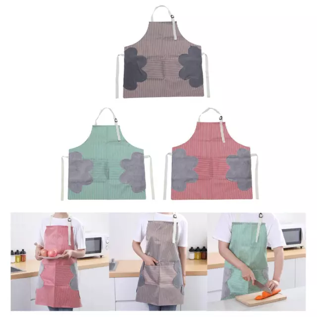 Kitchen apron with hand wipe, lightweight and waterproof for