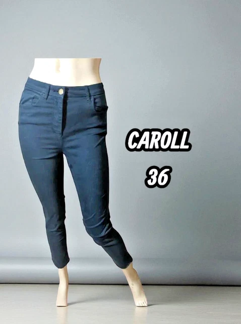 Jean Femme Caroll Taille 40 Couleur Menthol Délavé Clair - Coupe Slim Droite Neuf Avec étiquette