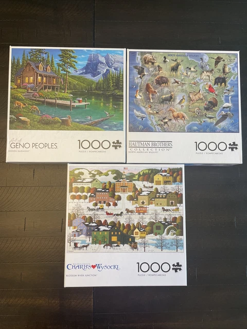 1000 piece jigsaw puzzles lot of 3