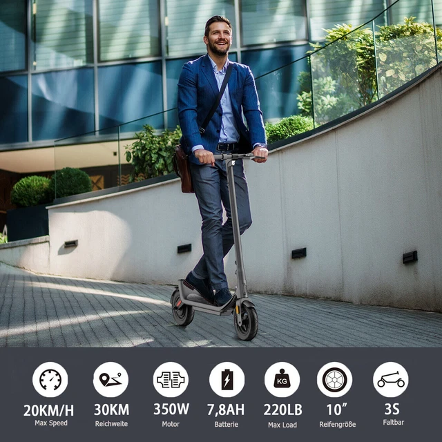 E Roller Mit Straßenzulassung 20 Km H LEQISMART E-SCOOTER MIT Straßenzulassung 20km/h Elektroroller bis 30km