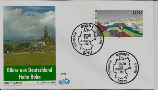 BRD FDC MiNr 1686 (2) "Bilder aus Deutschland (I)" -Hohe Röhn-Berglandschaft-