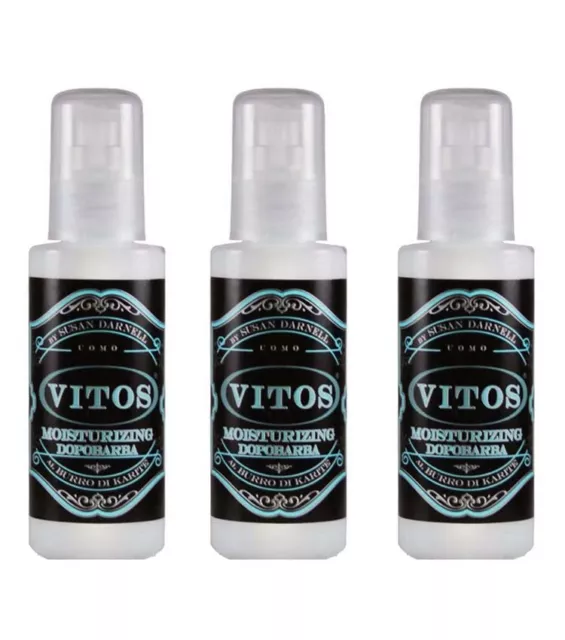 3pz VITOS MOISTURIZING DOPOBARBA al Burro di Karitè 100ml NUOVO after shave