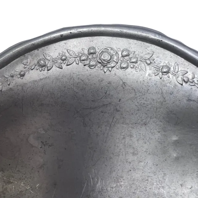 Vintage Crumb Catcher Butlers Tray Dust Pan & Scraper Set Art Deco Aluminum 3