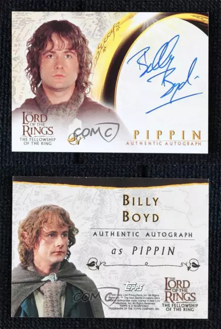 2001 Topps The Lord of Rings: Fellowship Ring Billy Boyd as Pippin Took Auto 3