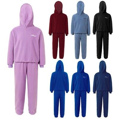 Kids Boys Girls Cotton Tracksuit Long Sleeve Hooded Tops Jogging Trousers Outfit