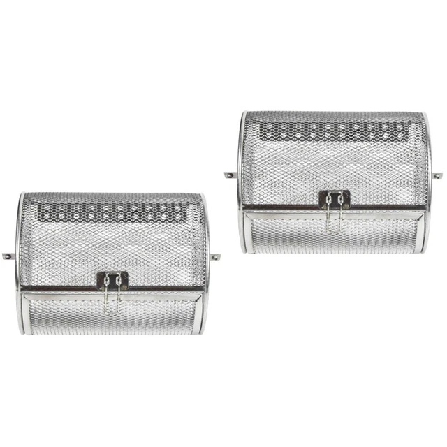 2 pcs Erdnuss Grill Röster Bbq Rotisserie Korb Rotisserie Grill Ofen Korb