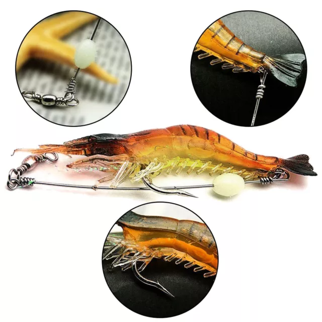 5pc.soft fish hook 5Pcs Soft Plastic Simulation Prawn Shrimp