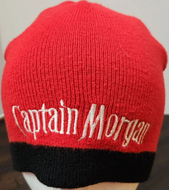 Captain Morgan Promotional Beanie Hat Adult One Size Red