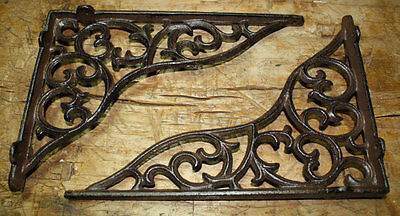 16 Cast Iron Antique Style HEAVY DUTY VINE Brackets Garden Braces Shelf Bracket