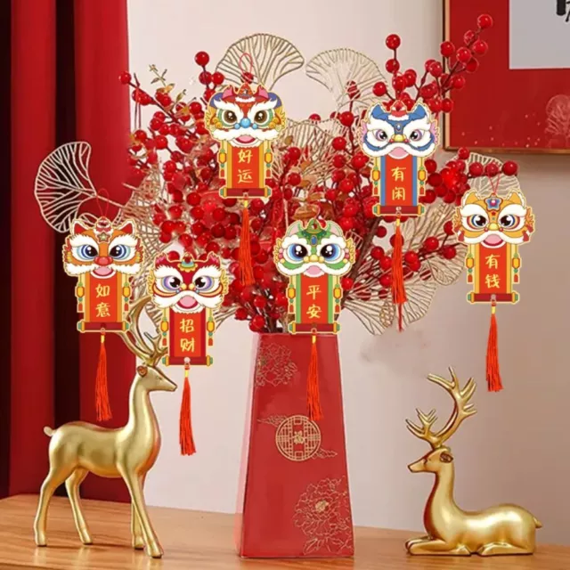 Estilo chino etiquetas colgantes decoración bonsái hágalo usted mismo tarjeta de año nuevo colgantes suministros festivos
