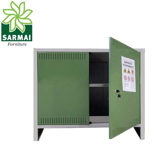 Armadio Basso Pratiko Mini In Acciaio, Grigio L 60 X H 80 X P 40 Cm 2 Ante 34896631 - Foto 9