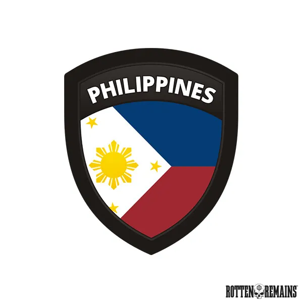 Philippines Flag Shield Decal Car Motorcycle Vinyl Sticker V2 e3m