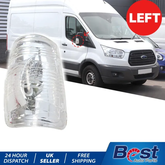 Wing Mirror Indicator Lens Cover Clear Left For Ford Transit Mk8 Bk3113B382Ab