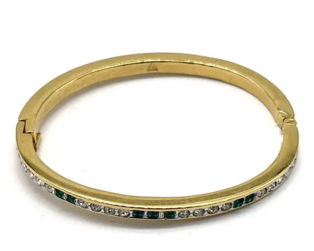 Bijoux Femme Bracelet, Plaqué Or, Zircon, 16 CM Circonférence de Bras, Bon État