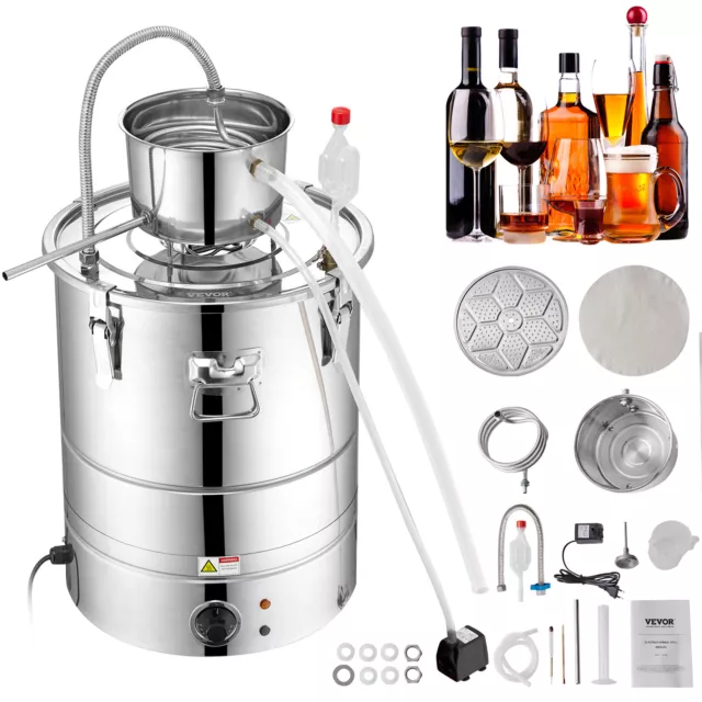 VEVOR 13Gal Water Alcohol Distiller Electric Heating Alcohol Still Home Brew