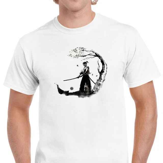 Men's Japanese Warrior,Bushido,Samurai,Martial Arts.MMA,UFC,Fighter T-Shirt P319