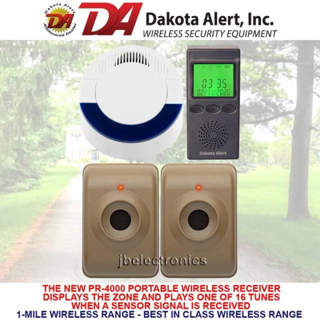 Dakota Alert Dcma-4000+Mtpr-4000 Wireless Motion Detector Alarm - 2 Sensors
