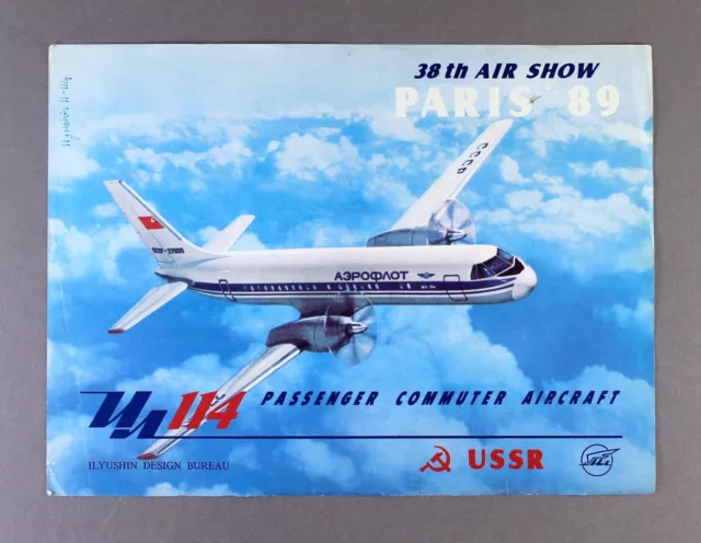 Ilyushin Il-114 Manufacturers Sales Leaflet With Seat Map Aeroflot