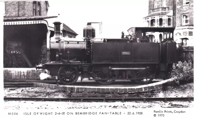 Isle of Wight Bembridge Station 1928 Pamlin Prints repro photo postcard M506