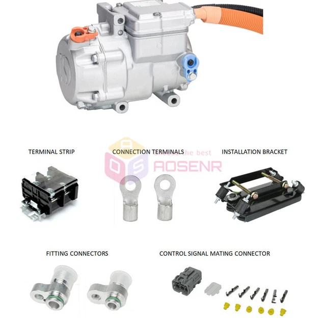 12/24V Electric Compressor Set for Auto AC Air Conditioning Car Truck Bus 14CC