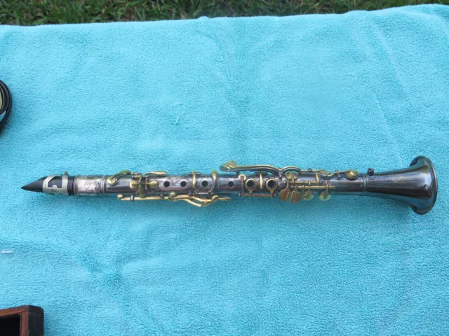 C.G. CONN  METAL DOUBLE WALL CLARINET RARE Eb 16" Gold keys Good Cond no reserve