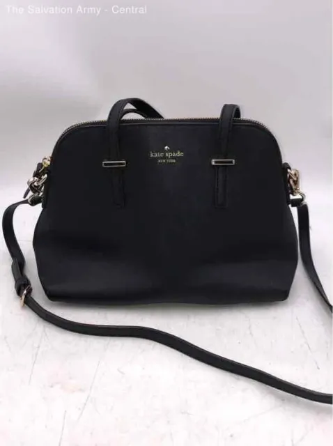 Kate Spade New York Womens Black Detachable Strap Satchel/Top Handle Bag