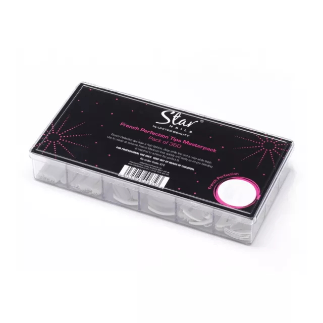 Star Nails Français Perfection Blanc Ongle Embouts X 360 Masterpack Variés Sizes