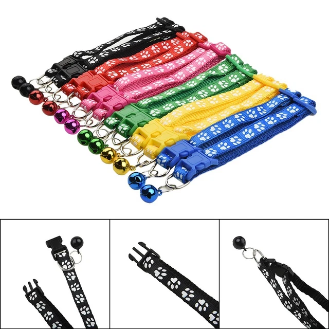 12PCS Souple Animal Collier Chiot Chien Réglable Ras Du Cou Mignon Patte Motif