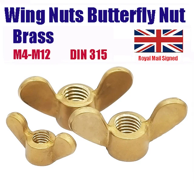 M4 M5 M6 M8 M10 M12 Brass Wing Nuts Butterfly Nuts For Bolts And Screws