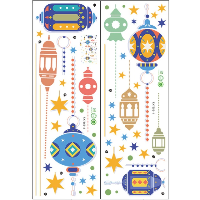 Ramadan Mubarak Eid Mubarak-Wandaufkleber Muslimische Einrichtung Laterne