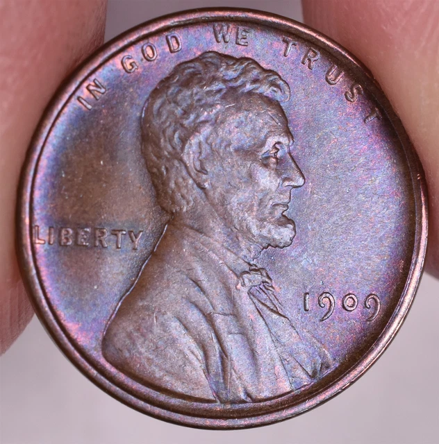 1909 VDB Lincoln Wheat Penny Cent - BU Nice Color!