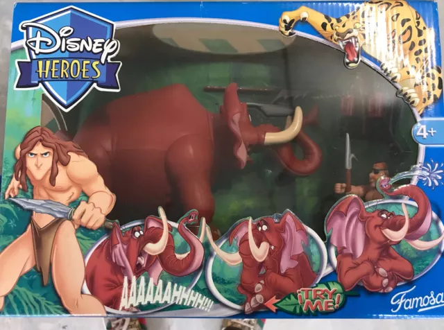 Famosa Disney Adventures Heroes MAMMUT TARZAN Action Figure MIB,VINTAGE New