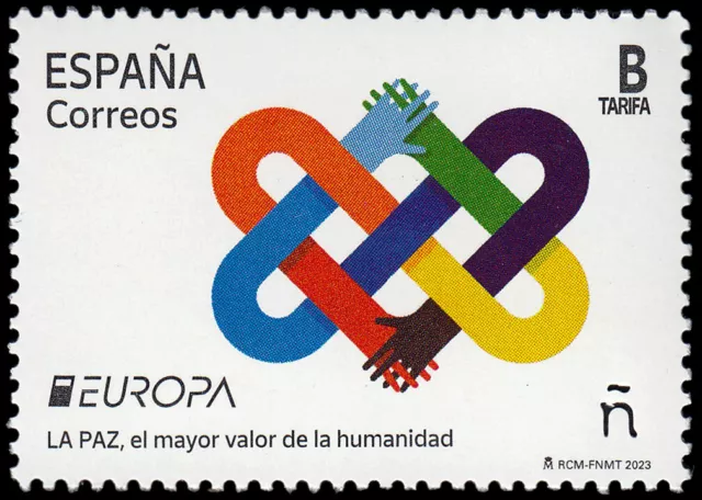 España Spain 5659 2023 Europa La paz el mayor valor de la humanidad MNH Tarifa