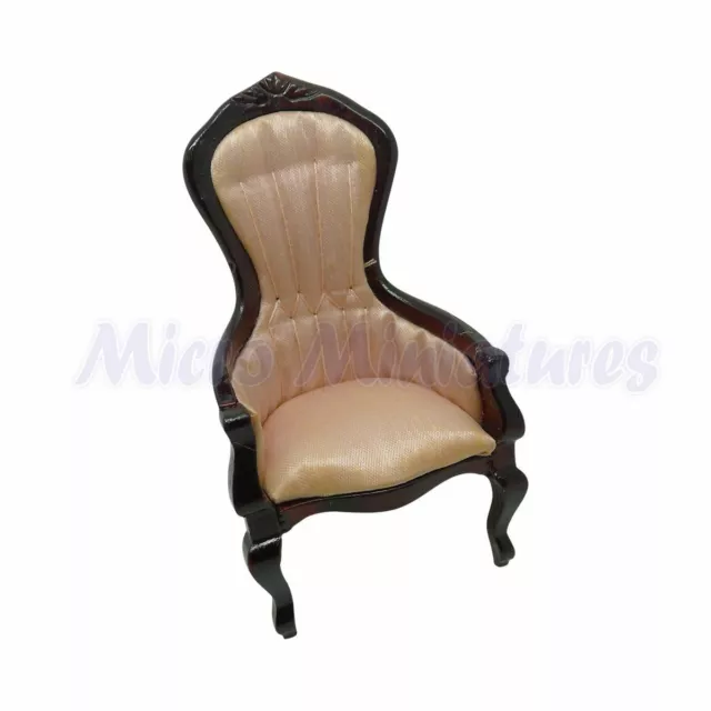 Dolls House Mahogany Victorian Gents Chair 1/12th Scale (02187)