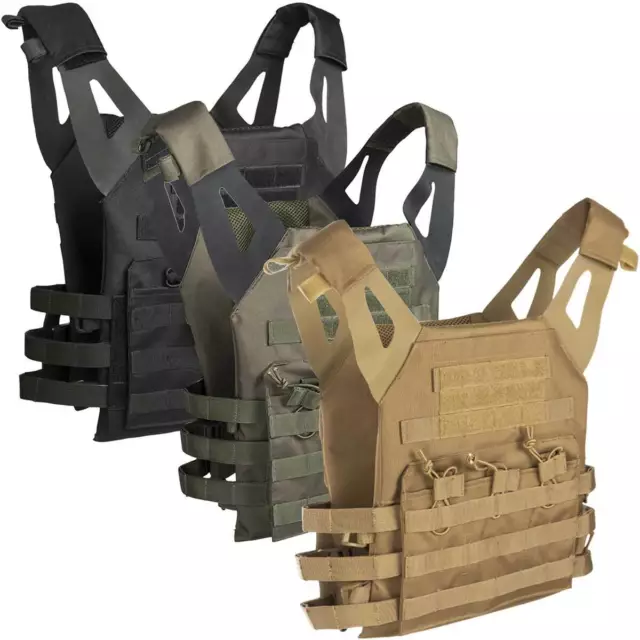 Mil-Tec MOLLE Plate Carrier Vest Airsoft Tactical Military Combat Security