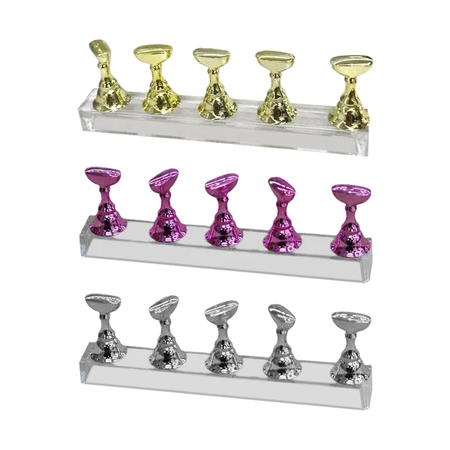 Soporte de ejercicios para uñas acrílicas, soporte de ejercicios para uñas para maquillaje, hágalo usted mismo, artificial