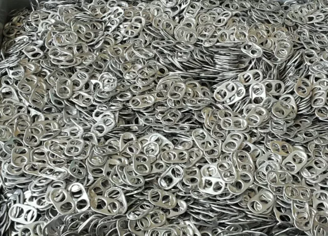 10,000  Aluminum Pop Taps, Pull Tabs Beer, Soda Can, All Silver Color