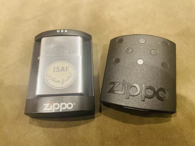 🌟 Zippo Feuerzeug ISAF - ORIGINAL - Made In USA *NEU* ⚡️BLITZVERSAND