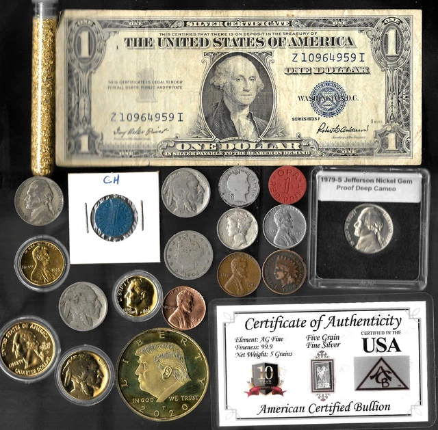 Silver Dollar Barber Mercury Liberty Indian Rare Old US Coin Collection Lot Gold