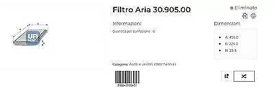 FILTRO ARIA ALFA ROMEO A/75 2.5 i V6 3.0 i V6 A/90 2.5 i GTV GTV6 MILANO RZ SZ
