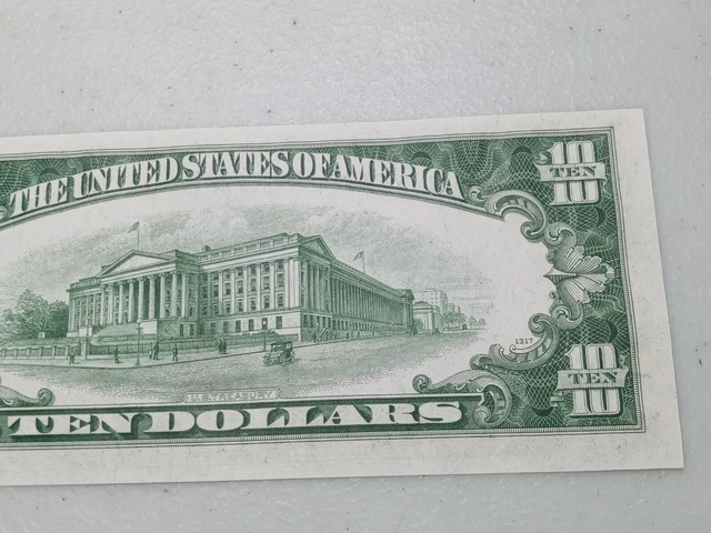 "888" Better Grade 1934 C $10 Ten Dollar Silver Certificate Note Blue Seal, A80 6