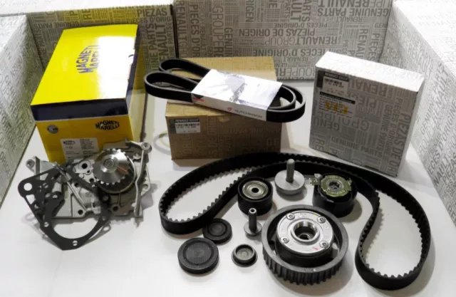 Poulie Dephaseur & Kit Distribution & Pompe A Eau & Courroie Renault 1.6 16V