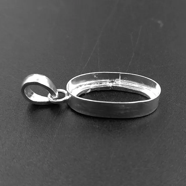 Semi Mount Pendant,Handmade Silver pendant Bezel Cup,Solid 925 Sterling silver 3