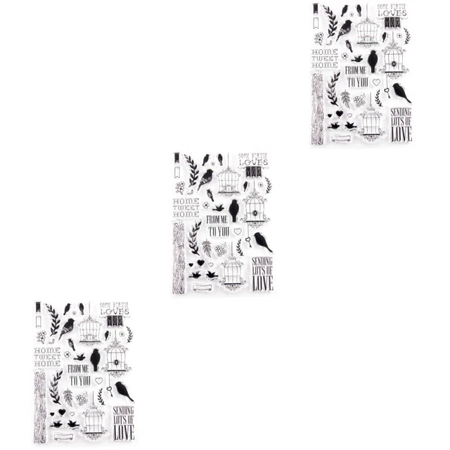 3 stücke klar stempel transparent dichtstempel für diy scrapbooking handwerk