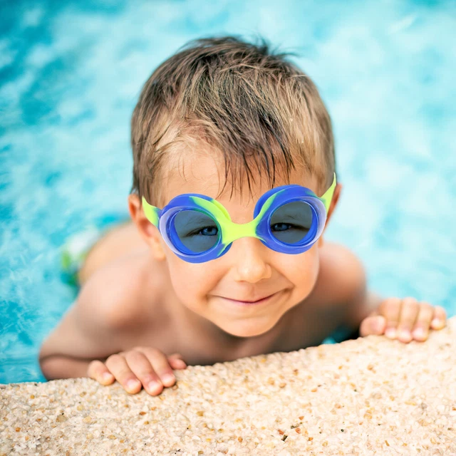 Silicone Kid Swim Goggles PC Lens Anti-fog Diving Glasses for Kids Teenagers