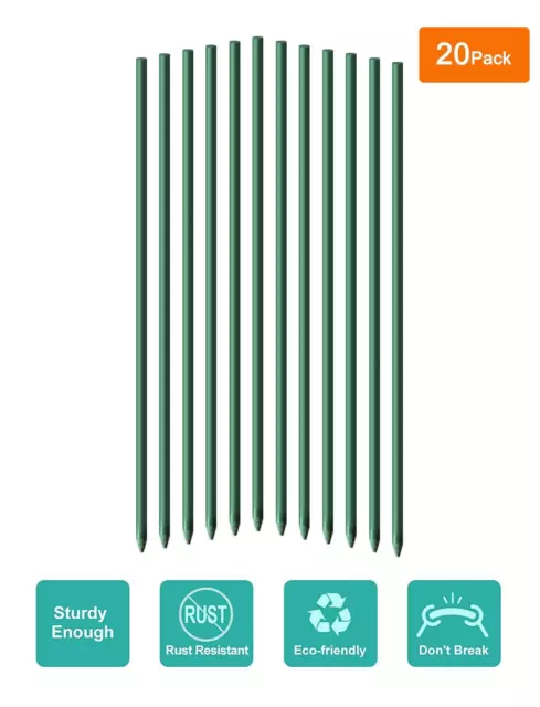 50pcs 15 Green Bamboo Plant Stakes, Plant Sticks Support, Floral Plant  Support
