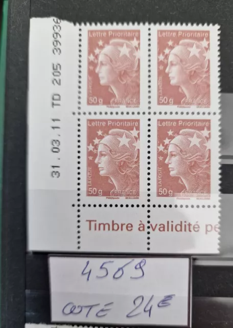 Bloc Coin Daté timbre N° 4569 NEUF** Cote 24 Euros