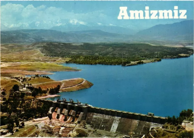 CPM AK MOROCCO Amizmiz. Aerial View of the Dam (342564)