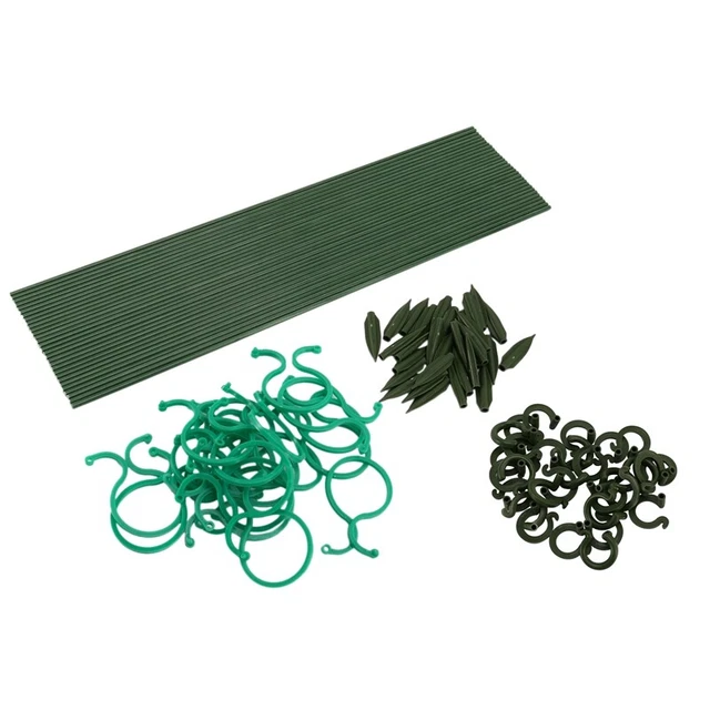 60 Pezzi Supporti Piante Regolabili - Pali In Fibra Di Vetro 30cm Con Clip E Connettori Per Orto E Giardino - Foto 3